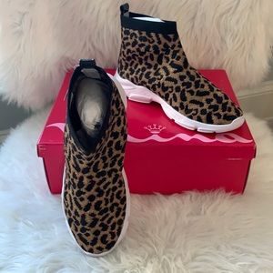 NIB Girl’s Nina Mirit Leopard Knit Sneakers Sz 5